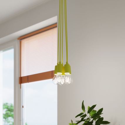 Candelabro suspenso DIEGO 3xE27/60W/230V amarelo