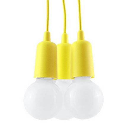 Candelabro suspenso DIEGO 3xE27/60W/230V amarelo