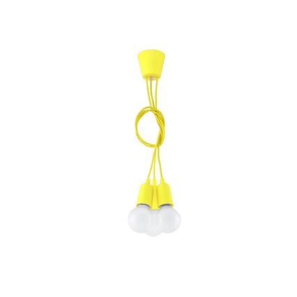 Candelabro suspenso DIEGO 3xE27/60W/230V amarelo