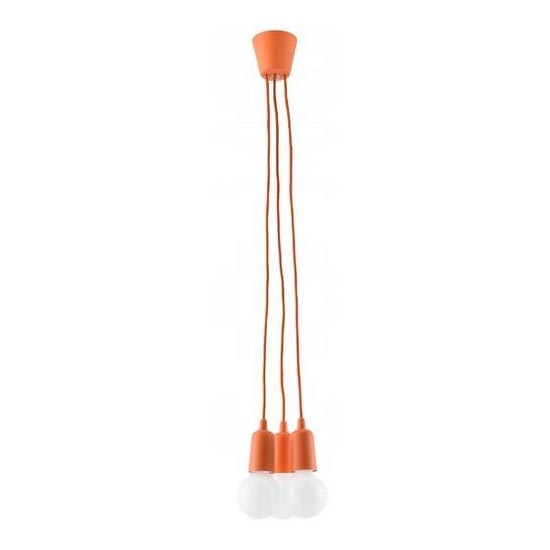 Candelabro suspenso DIEGO 3xE27/60W/230V laranja