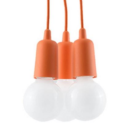 Candelabro suspenso DIEGO 3xE27/60W/230V laranja