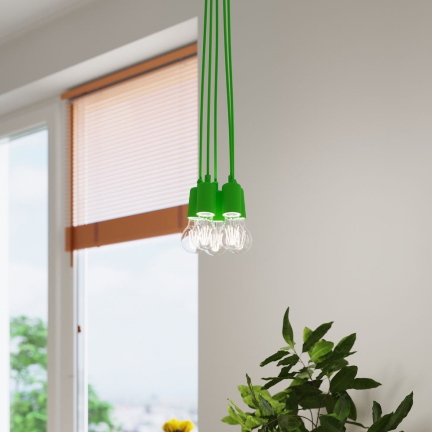 Candelabro suspenso DIEGO 3xE27/60W/230V verde