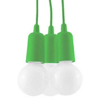 Candelabro suspenso DIEGO 3xE27/60W/230V verde