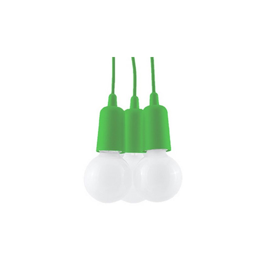 Candelabro suspenso DIEGO 3xE27/60W/230V verde