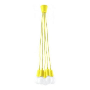Candelabro suspenso DIEGO 5xE27/60W/230V amarelo