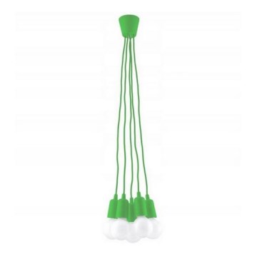 Candelabro suspenso DIEGO 5xE27/60W/230V verde