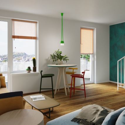 Candelabro suspenso DIEGO 5xE27/60W/230V verde