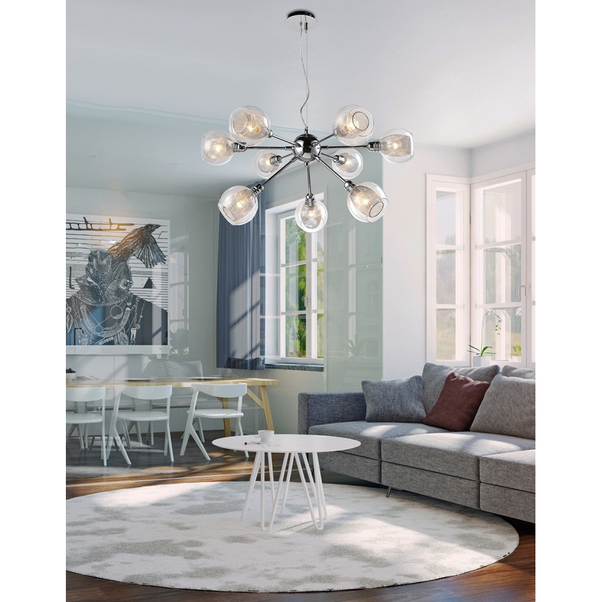 Candelabro suspenso DIXI 9xE14/40W/230V