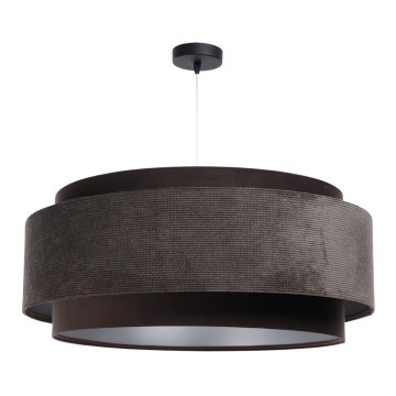 Candelabro suspenso DOBLO 1xE27/60W/230V castanho/prateado