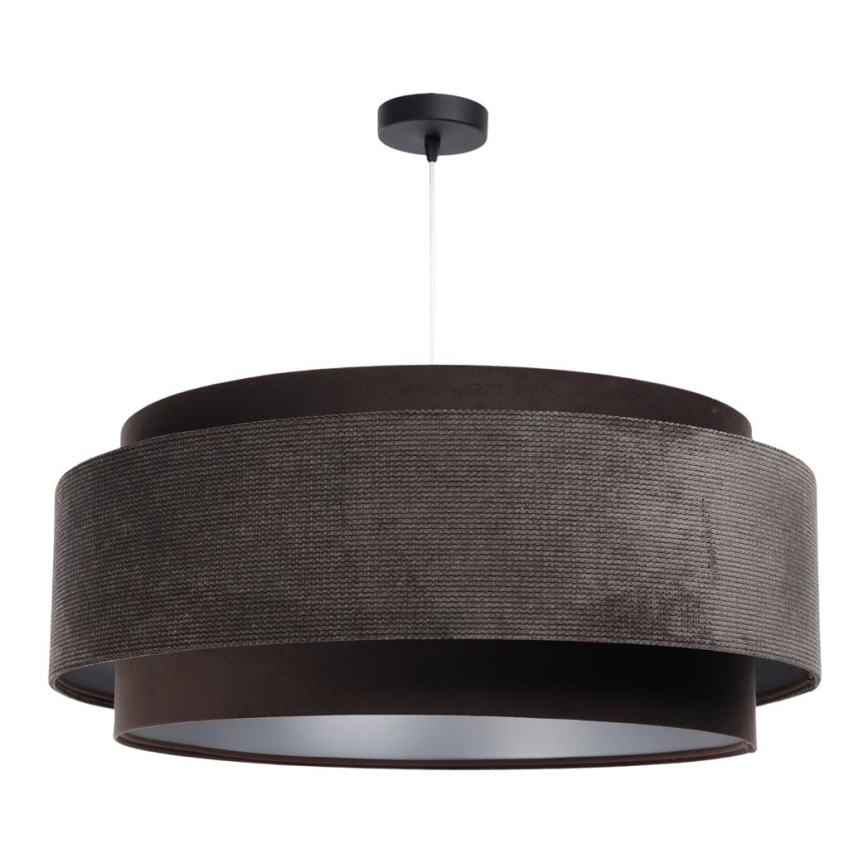 Candelabro suspenso DOBLO 1xE27/60W/230V castanho/prateado