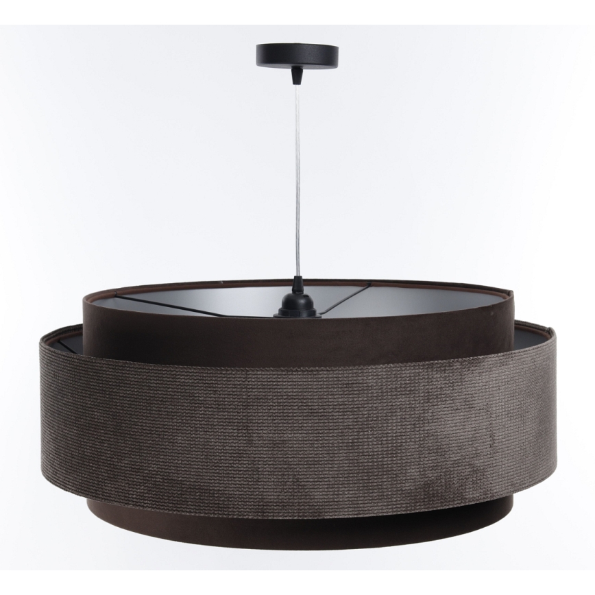 Candelabro suspenso DOBLO 1xE27/60W/230V castanho/prateado