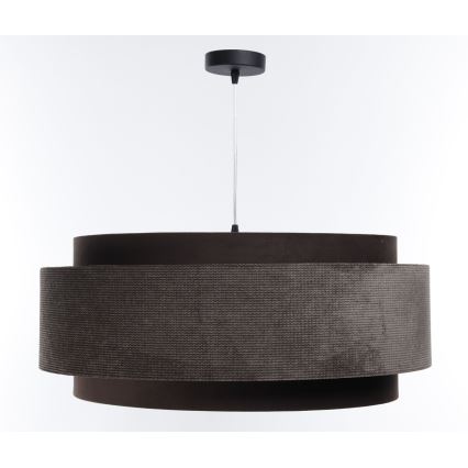 Candelabro suspenso DOBLO 1xE27/60W/230V castanho/prateado