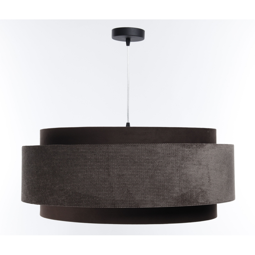 Candelabro suspenso DOBLO 1xE27/60W/230V castanho/prateado