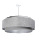 Candelabro suspenso DOBLO 1xE27/60W/230V cinzento/prateado