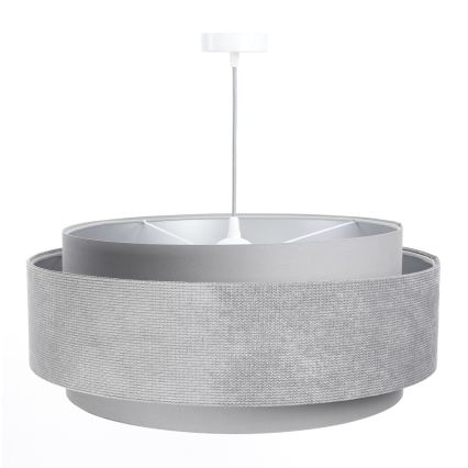Candelabro suspenso DOBLO 1xE27/60W/230V cinzento/prateado