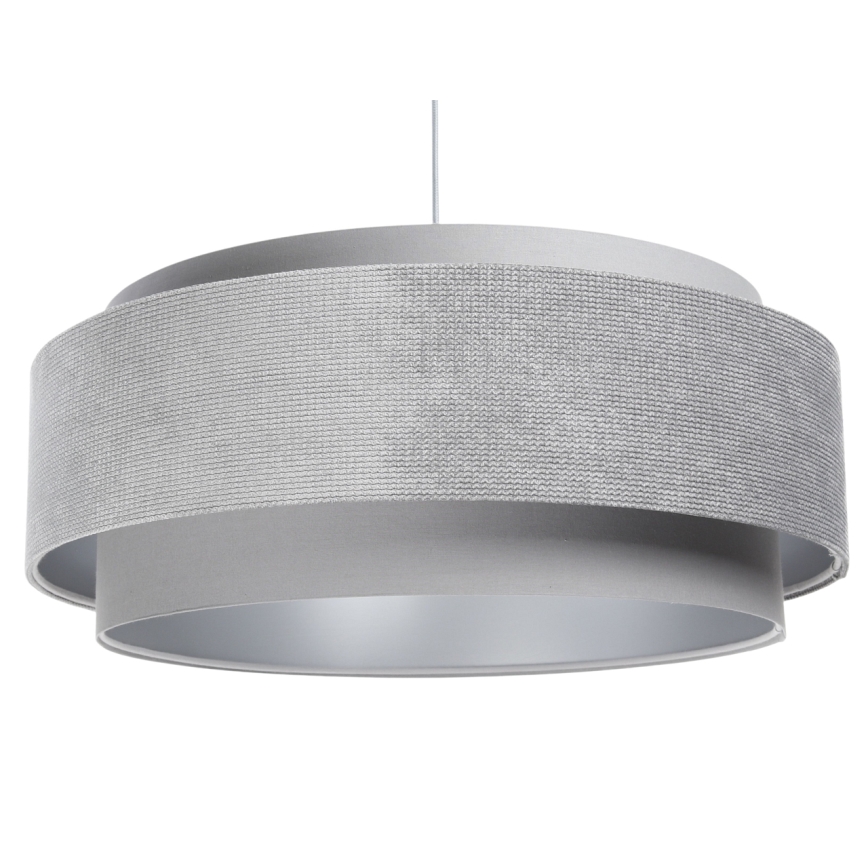 Candelabro suspenso DOBLO 1xE27/60W/230V cinzento/prateado