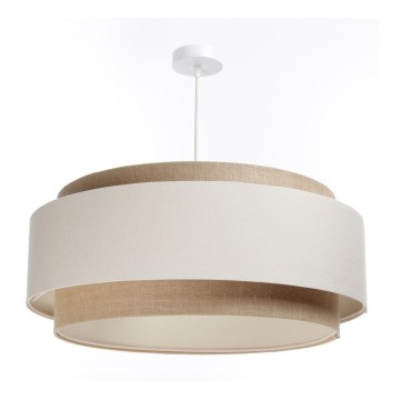 Candelabro suspenso DOBLO 1xE27/60W/230V creme/bege