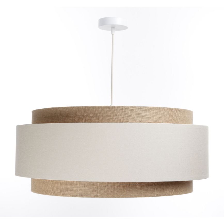 Candelabro suspenso DOBLO 1xE27/60W/230V creme/bege