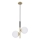 Candelabro suspenso DUO 2xE14/40W/230V dourado/preto