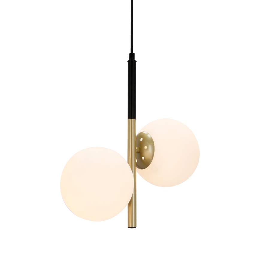 Candelabro suspenso DUO 2xE14/40W/230V dourado/preto