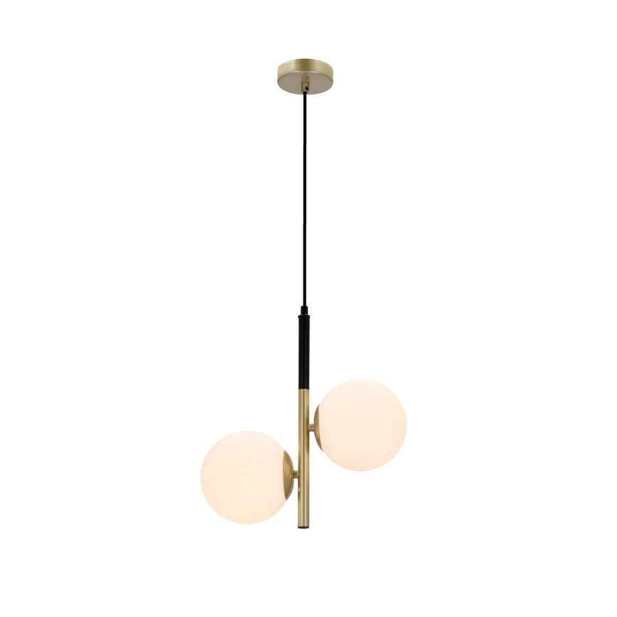 Candelabro suspenso DUO 2xE14/40W/230V dourado/preto