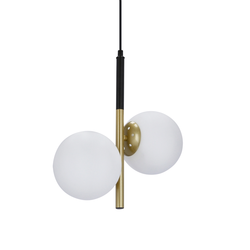 Candelabro suspenso DUO 2xE14/40W/230V dourado/preto