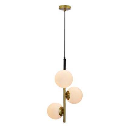 Candelabro suspenso DUO 3xE14/40W/230V dourado/preto