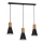 Candelabro suspenso EDMON 3xE27/60W/230V preto