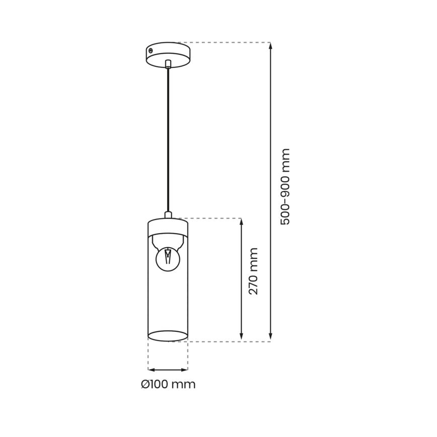 Candelabro suspenso ELICA 1xE27/60W/230V