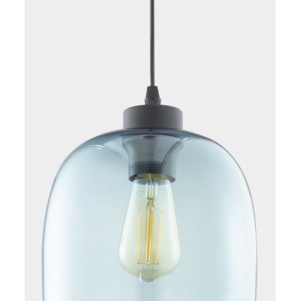 Candelabro suspenso ELIO 1xE27/15W/230V azul