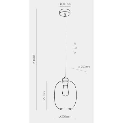 Candelabro suspenso ELIO 1xE27/60W/230V rosa