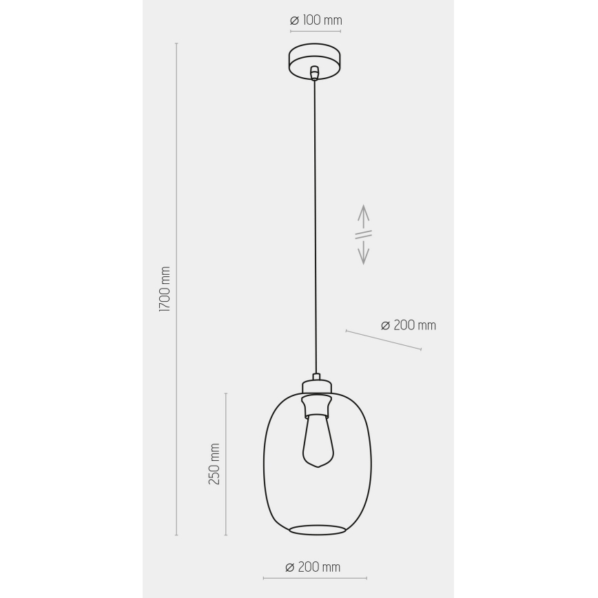 Candelabro suspenso ELIO 1xE27/60W/230V rosa