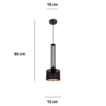 Candelabro suspenso ELIS 1xE27/60W/230V diâmetro 15 cm