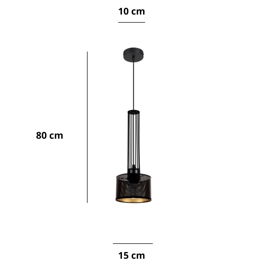 Candelabro suspenso ELIS 1xE27/60W/230V diâmetro 15 cm