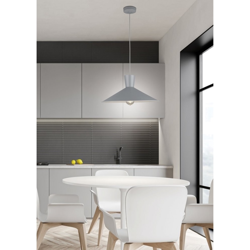 Candelabro suspenso ELISTA 1xE27/60W/230V cinzento