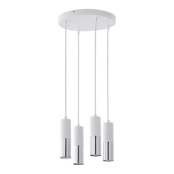 Candelabro suspenso ELIT 4xGU10/10W/230V branco