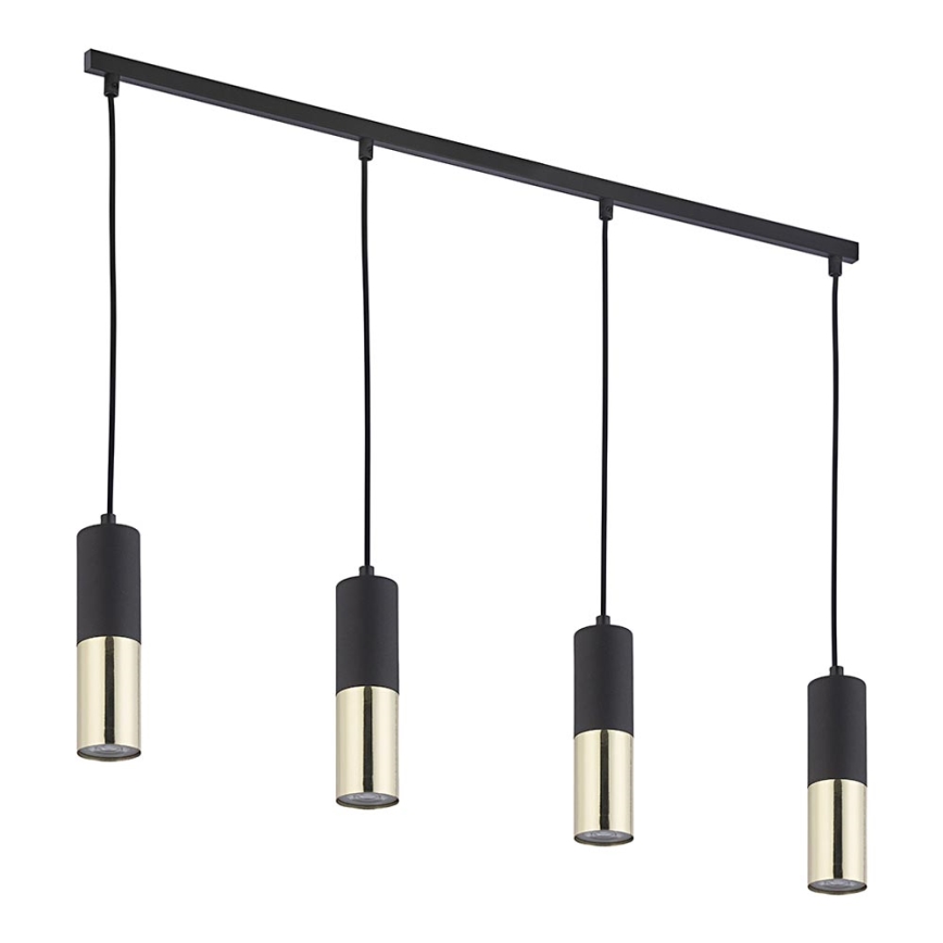 Candelabro suspenso ELIT 4xGU10/10W/230V preto