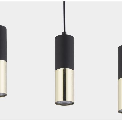 Candelabro suspenso ELIT 6xGU10/10W/230V preto