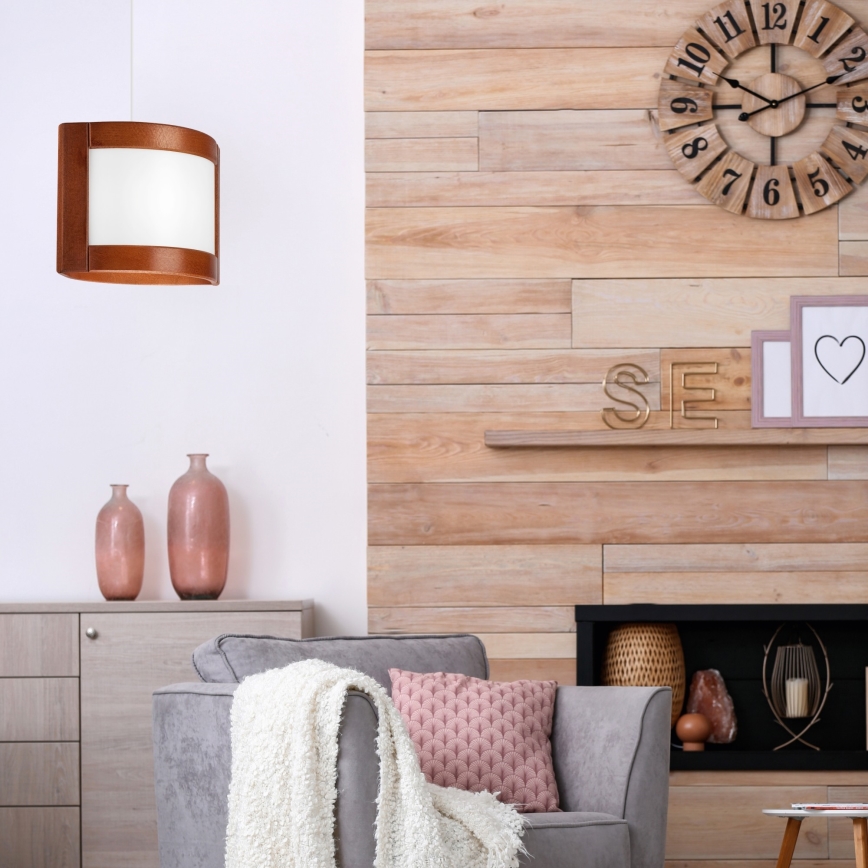 Candelabro suspenso ELODIE 1xE27/60W/230V carvalho