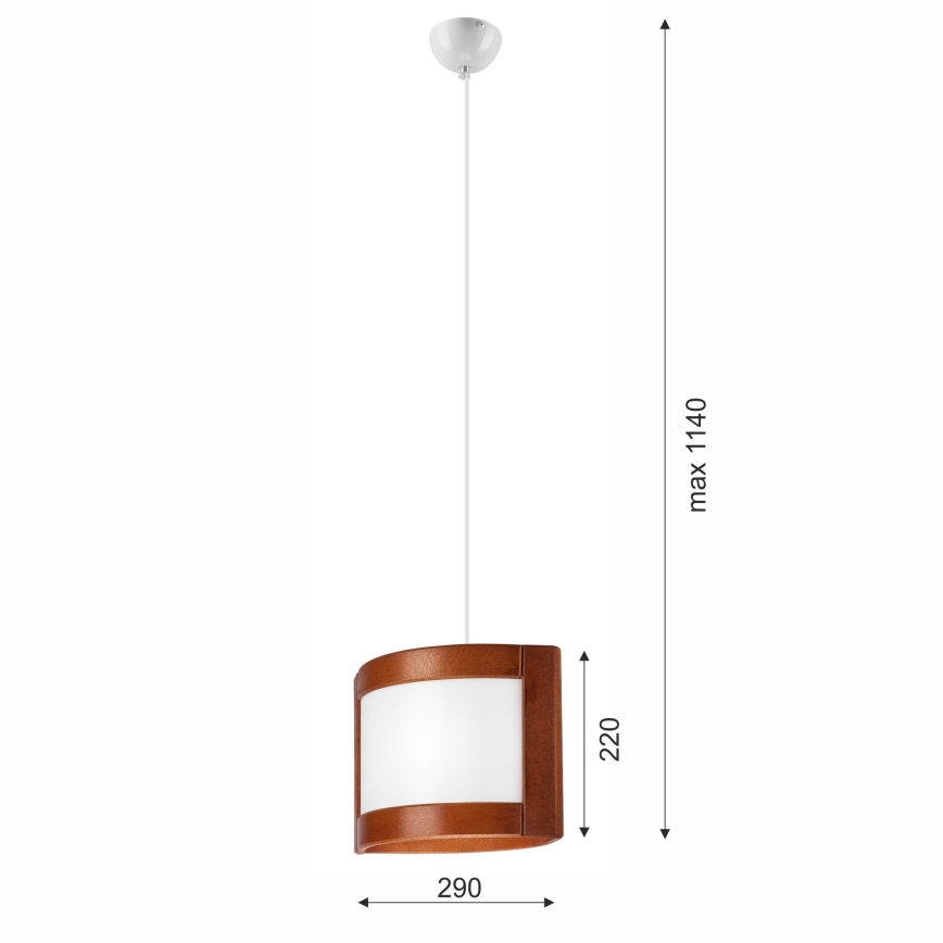 Candelabro suspenso ELODIE 1xE27/60W/230V carvalho