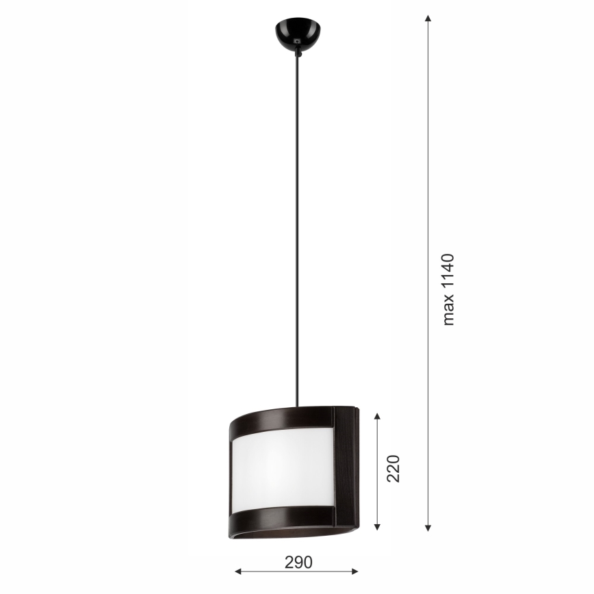 Candelabro suspenso ELODIE 1xE27/60W/230V carvalho