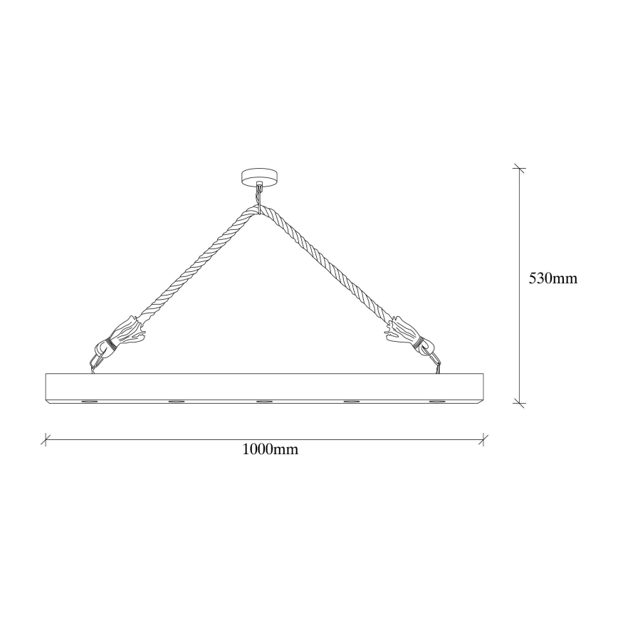 Candelabro suspenso EREBOS 5xE27/100W/230V