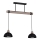 Candelabro suspenso ERIK 2xE27/60W/230V castanho/preto