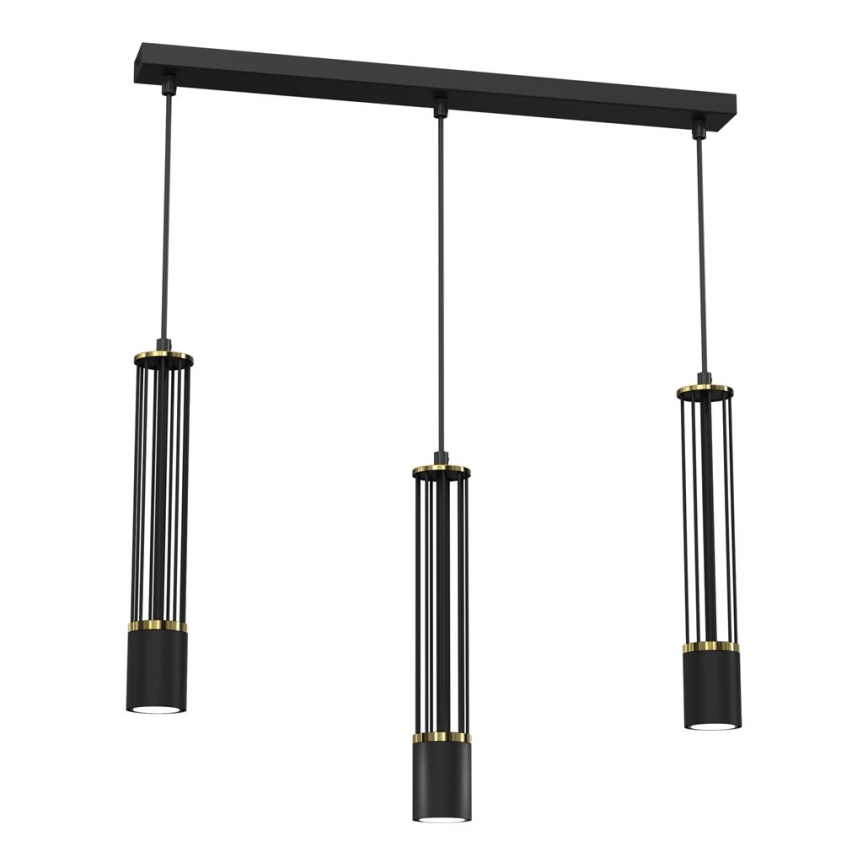 Candelabro suspenso ESTILO 3xGU10/40W/230V preto