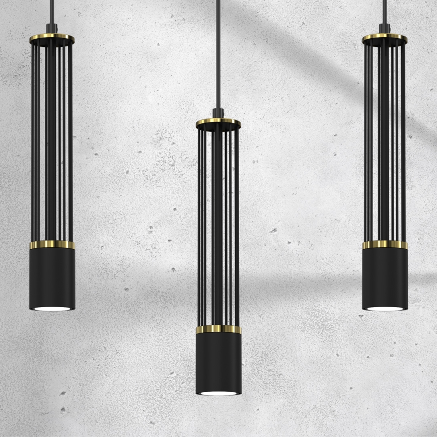 Candelabro suspenso ESTILO 3xGU10/40W/230V preto
