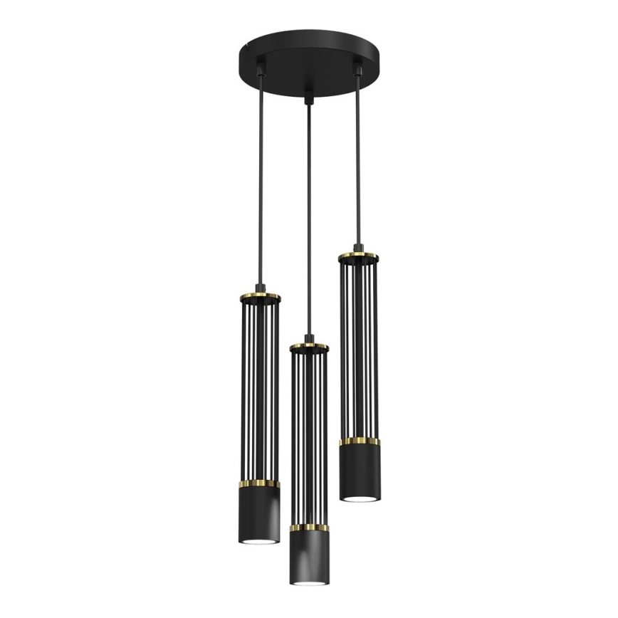Candelabro suspenso ESTILO 3xGU10/40W/230V preto