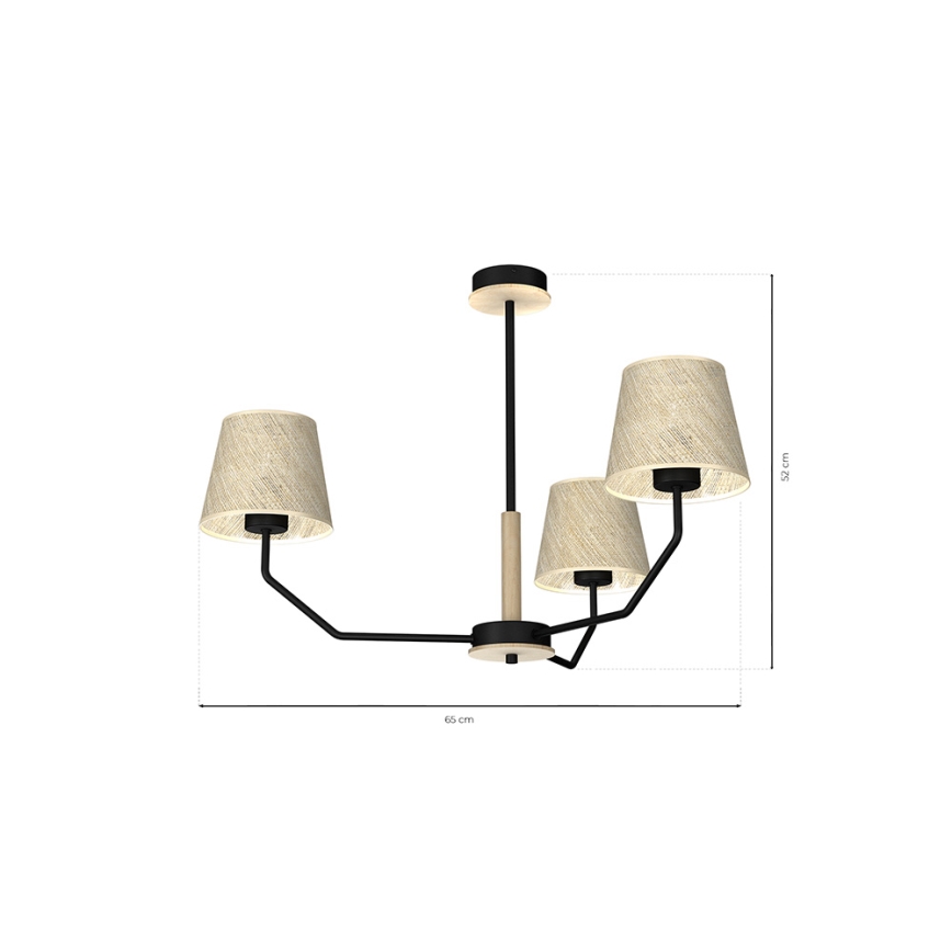 Candelabro suspenso ETNA 3xE27/60W/230V