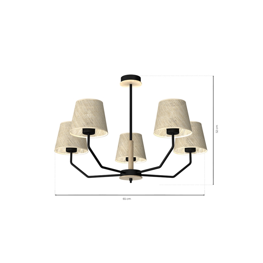Candelabro suspenso ETNA 5xE27/60W/230V
