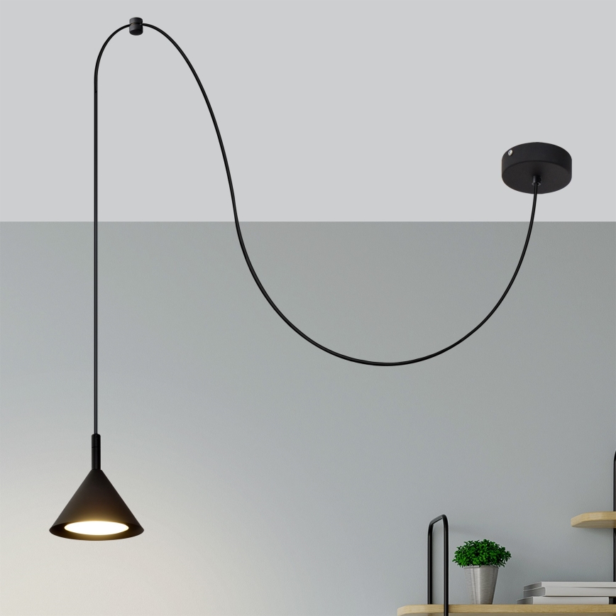 Candelabro suspenso ETNA LONG 1xGX53/15W/230V preto