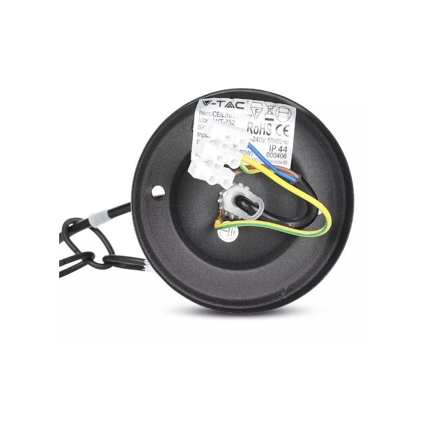 Candelabro suspenso exterior 1xE27/40W/230V IP44 preto